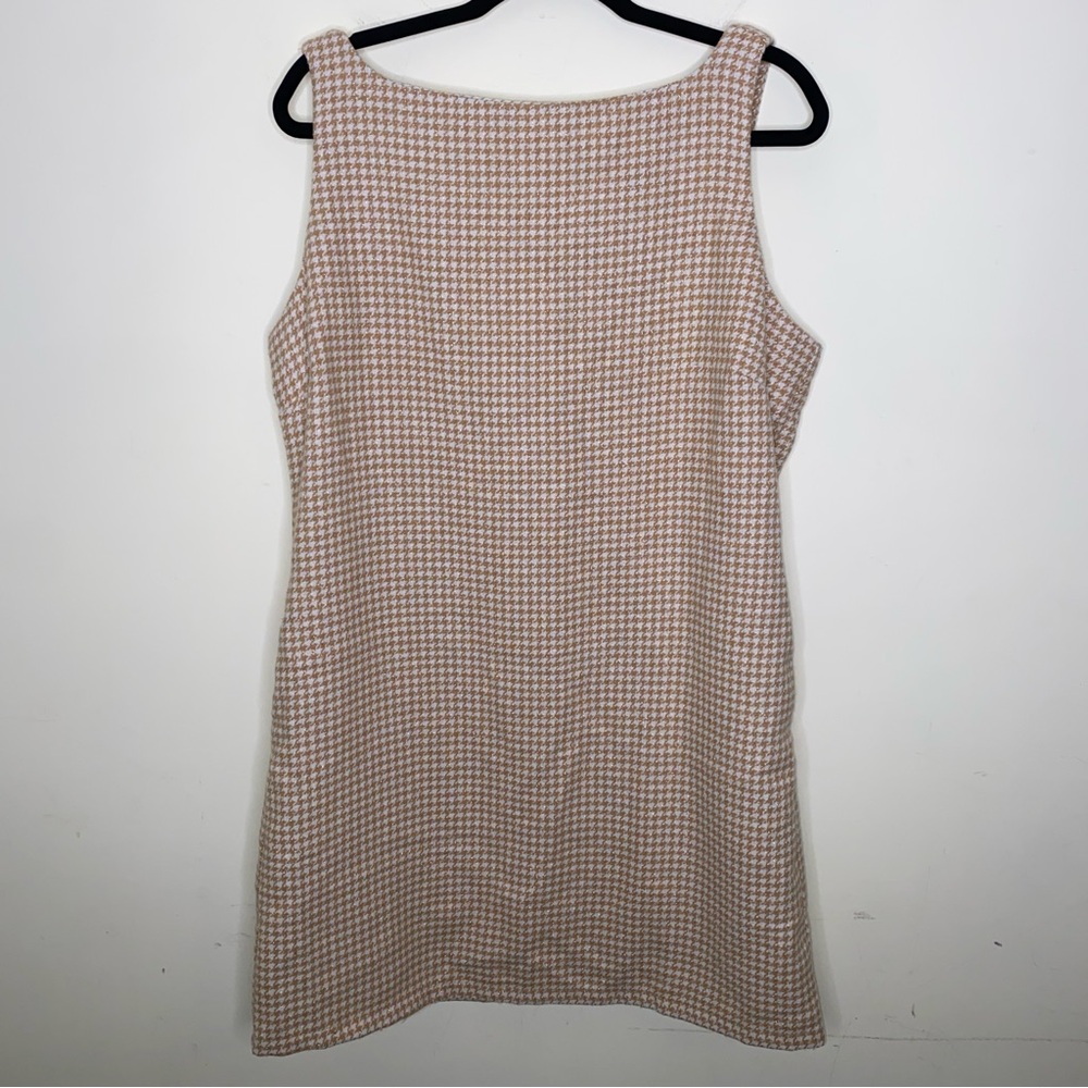 NWT Lola Grace XL Houndstooth Sleeveless Above the Knee Dress with High Neckline